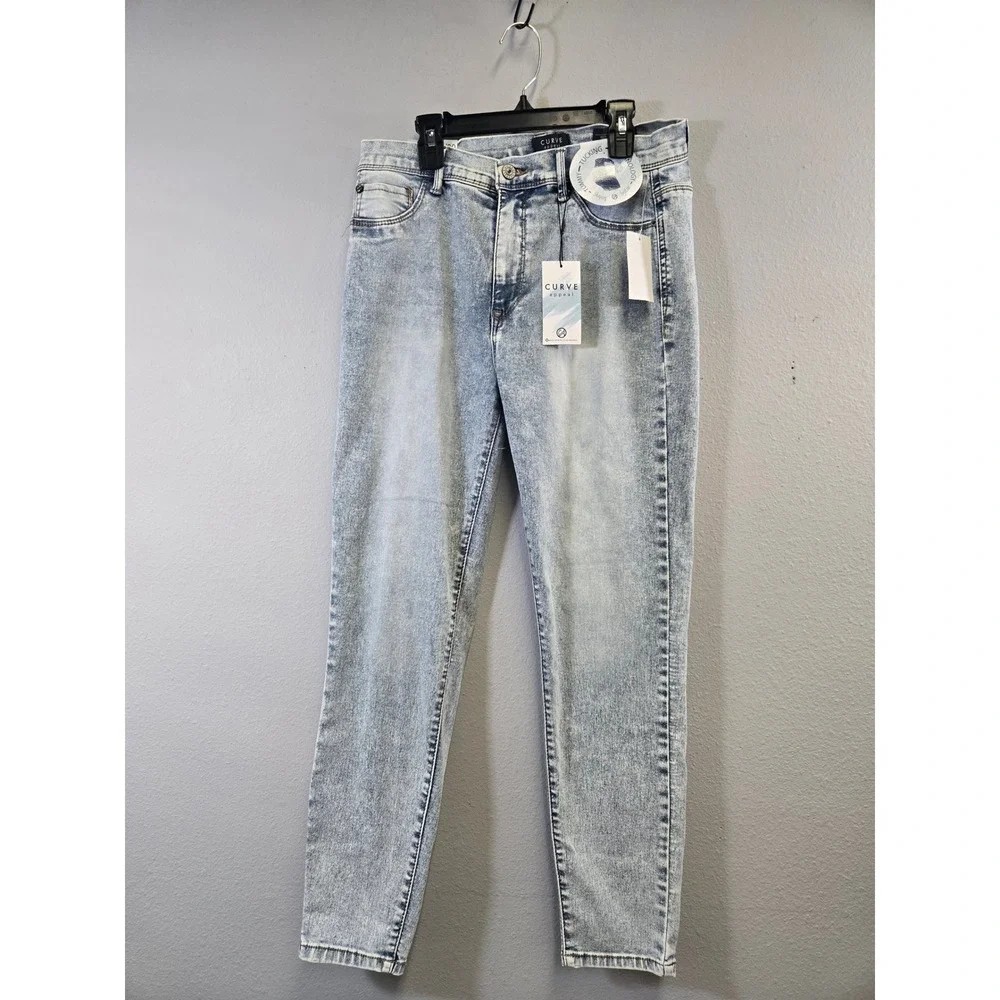 Curve Appeal Acid Wash High Rise Minimalist Tummy Tucking Jegging Jeans 10/30